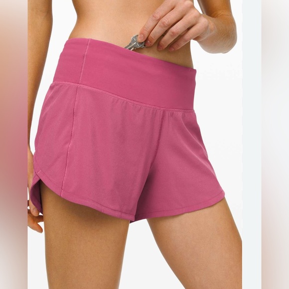 Lululemon Speed Up 4” Mid-Rise Short Moss Rose Size 8 - Picture 1 of 5